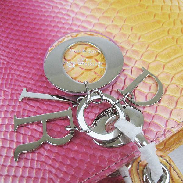 Christian Dior 1887 Snake Leather Shoulder Bag-Red